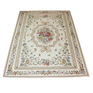 欧式地毯客厅垫子卧室床边毯书房书桌毯子床前餐厅提花地垫可机洗