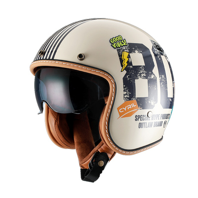 CYRIL赛罗206摩托车复古半盔四季