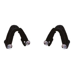 2个v形钻石丝绒发夹女公主头小抓夹刘海前额侧边碎发发卡夹子头饰