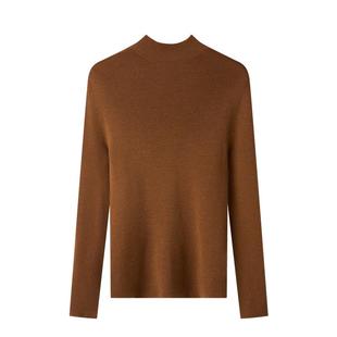 【天衣无缝】春竹秋冬精纺纯羊毛半高领修身显瘦羊毛衫女打底衫