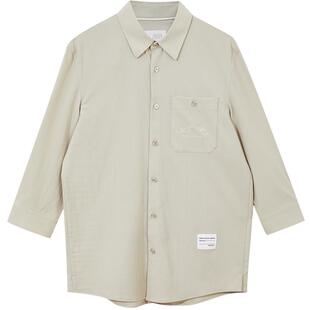 杰克琼斯奥特莱斯夏衬衣商务休闲简约日常通勤七分袖衬衫上衣男装