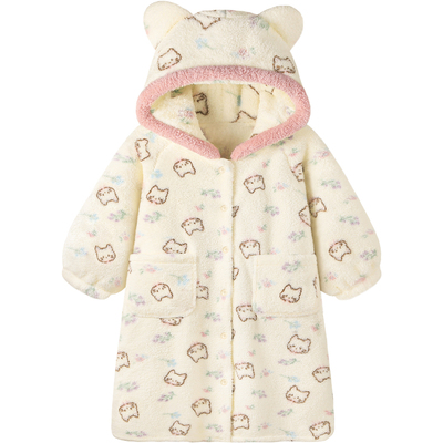 『繁华与猫』睡袍女冬加厚可外穿