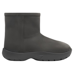 诗歌兰女鞋2025年冬季新款真皮磨砂加绒雪地靴厚底增高保暖棉短靴