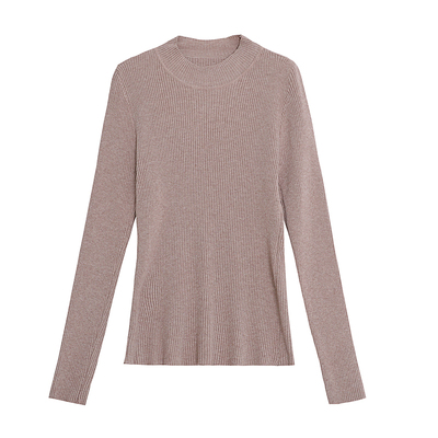 秋冬套头毛衣半高领纯色