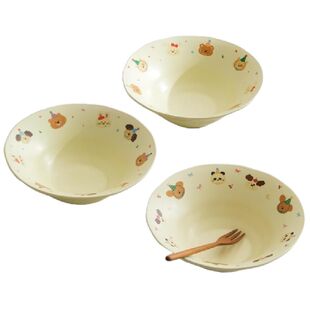 肆月大号面碗汤家用可爱儿童陶瓷个人专用精致漂亮好看餐具沙拉碗