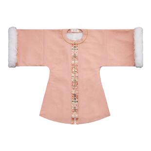 卿子赋童装汉服明制圆领对襟披袄女童马面裙毛边加厚拜年服秋冬款