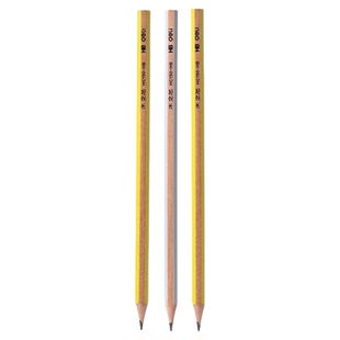 得力六角杆原木书写铅笔免费刻字小学生一年级HB安全无铅毒幼儿园初学者专用2B素描考试涂卡用铅笔