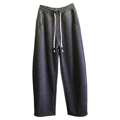 加绒加厚保暖香蕉卫裤宽松运动裤