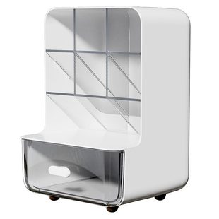 大容量办公室桌面杂物置物架轻奢笔架多功能高级感简约斜插式笔筒学生写字台书桌文具收纳盒