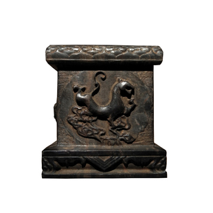 仿古石雕山西青石民俗怀旧手工雕刻神兽柱墩石墩茶壶底座壶拖摆设