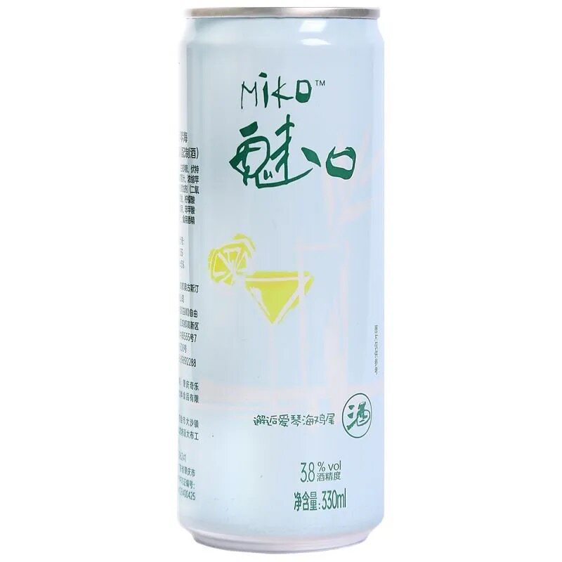 魅口miko鸡尾酒微醺3.8度低度气泡清爽果酒预制酒口感罐装白桃