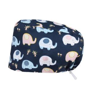 印花手术帽女纯棉手术室护士帽口腔医生工作帽男化疗帽子可爱牙科