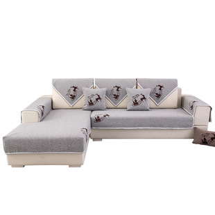 沙发垫布艺四季棉麻简约组合实木坐垫现代夏天防滑沙发套靠巾定做