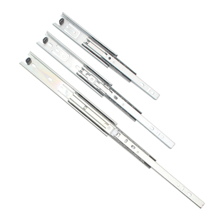 30mm宽抽屉三节滑轨 顺滑静音滚珠滑轮滑道导轨 衣柜橱柜五金配件