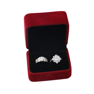 结婚仿真奢华对戒超闪钻戒活口可调戒指婚礼仪式拍照求婚摄影道具