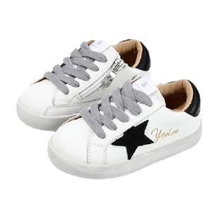 英氏童鞋儿童板鞋2025春季新款走步鞋软底男童女童宝宝鞋小白鞋子