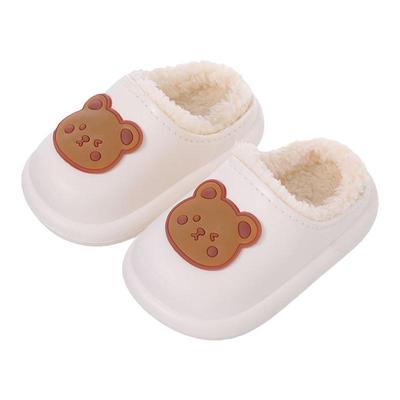 防水儿童棉拖鞋男孩女孩卡通秋冬