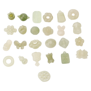 天然和田玉小配件diy玉石散珠手链手串隔珠如意吊坠滴溜饰品材料