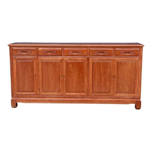 进口花梨木餐边柜红木茶水柜全实木菠萝格碗柜厅柜储物柜原木中式