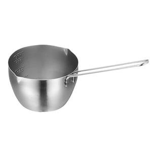 霜山304不锈钢计量杯长柄小号带刻度米勺调料烘焙量勺导流口量杯