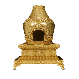 福聚炉烟供香炉烟供盘火供炉煨桑施食香具藏式黄铜香薰炉甘露勺