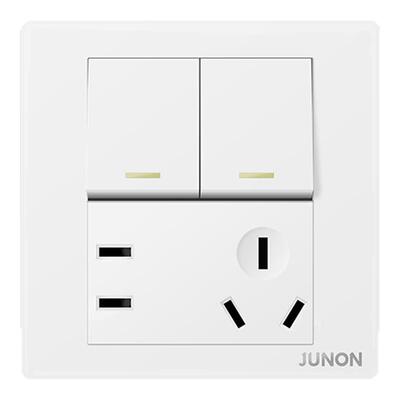 二开带五孔插座面板86型