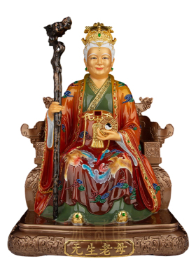 纯铜无生老母神像家用供奉摆件