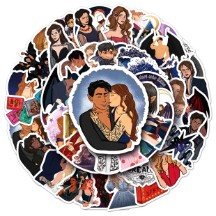 50张Acotar Merchandise贴画二次元防水无痕装饰自行车手账本贴纸