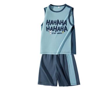 史努比儿童背心男童夏季套装2026新款冰丝速干运动服男孩篮球服薄