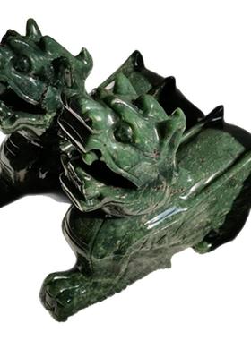 泰山玉貔貅一对招财风水摆件