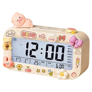 初高中生专用智能语音闹钟充电护眼彩屏大音量学生宿舍静音走时