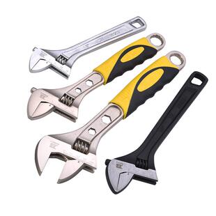 波斯大开口8寸活动扳手五金汽修机修多功能活络板手活口塑柄活扳