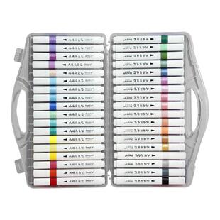 儿童丙烯马克笔可叠色防水手绘diy画鞋24色48色速干彩色水彩笔36色12色中彩丙烯笔颜料咕卡用学生彩笔