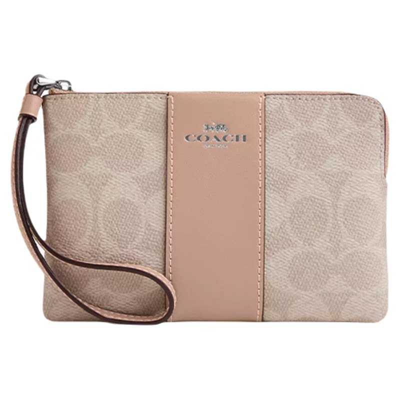 COACH/蔻驰新款钱包拼色手腕女包