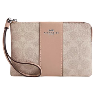 情人节礼物-COACH/蔻驰女士短款钱包精致手拿手腕包零钱卡包女包