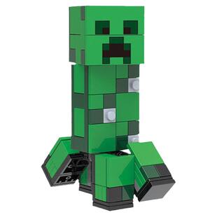 方块我的世界积木人仔爬行者苦力怕人偶武器男孩拼装儿童玩具游戏