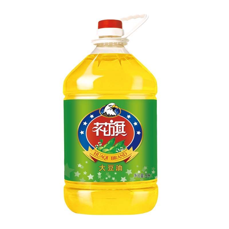 花旗食用油一级大豆油5L*1桶装豆油家用商用大豆油元宝整箱转基因