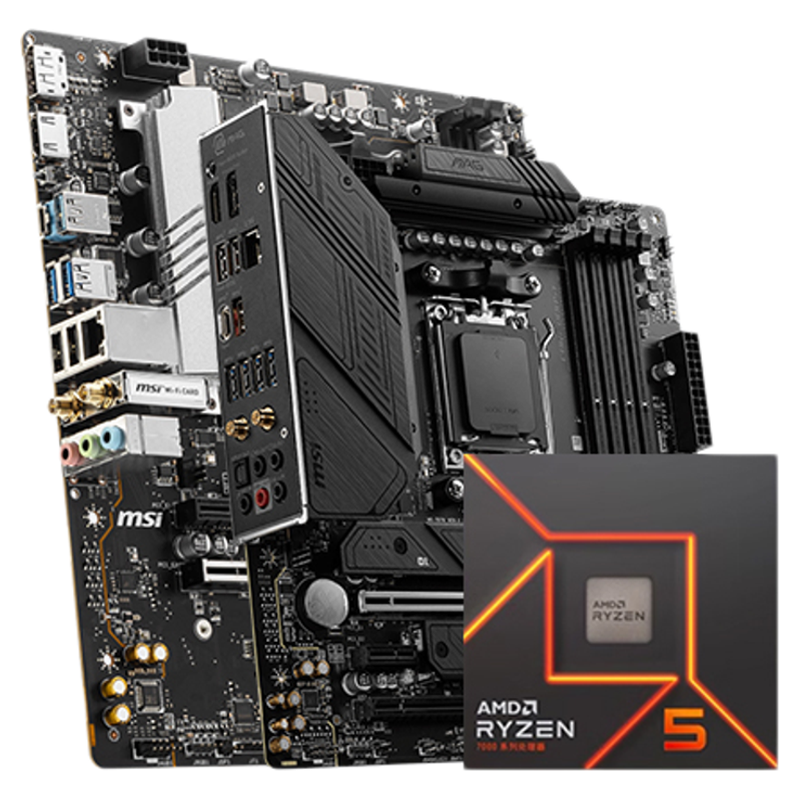 R57500F搭微星B650M迫击炮主板