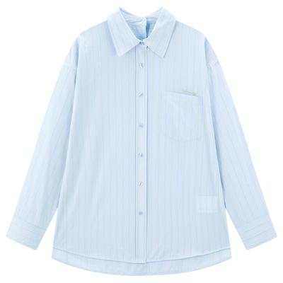 【商场同款】太平鸟25秋季新款撞色条纹解构设计衬衫女A1CAF3123