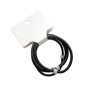 适合发量少的头绳基础简单扎发圈手链两用高弹力不留痕黑色皮筋女