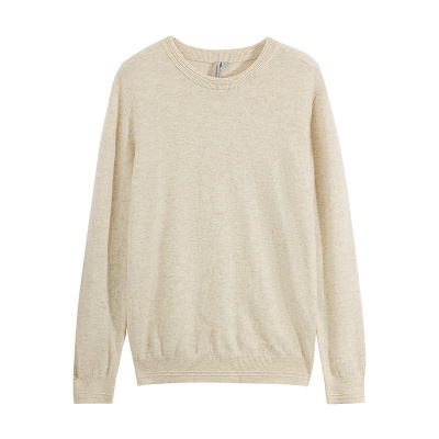 美特斯邦威毛衫男士冬季舒适羊毛百搭纯色条纹内搭圆领打底衫上衣