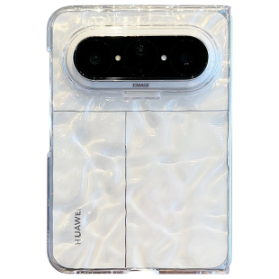 适用华为puraxmax折叠屏手机壳透明波浪纹matex7典藏版硬壳保护套matex6/x5链条三星ZFold76超薄翻盖防摔男女