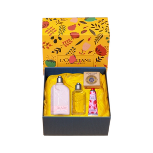 欧舒丹马鞭草身体乳樱花沐浴露玫瑰护手霜婚庆商务伴手礼盒送礼物