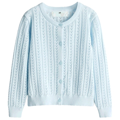 HM童装女童毛衣冬季棉质内搭针织衫梅红色打底开衫1273021