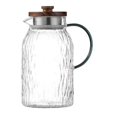 日式大容量冷水壶夏季泡果茶花茶玻璃煮茶壶家用套装可明火凉水壶