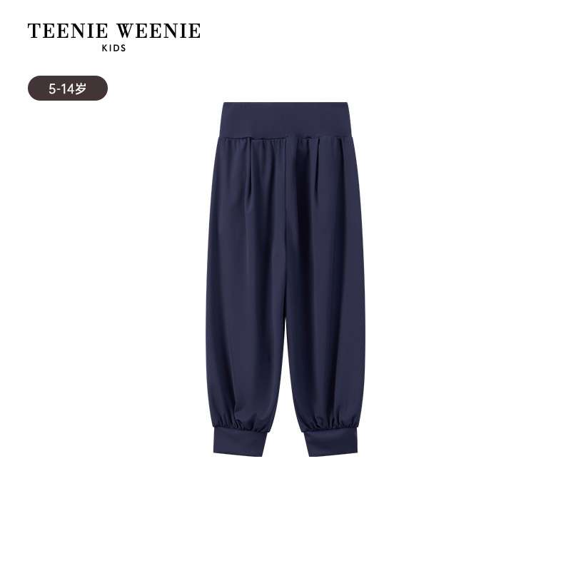 【凉感】TeenieWeenie Kids小熊童装25夏女童束脚运动休闲长裤