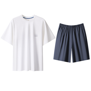 七匹狼睡衣男款纯棉夏季居家女2025新款可外穿短袖情侣家居服套装