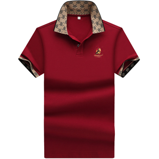 大牌高档品牌衣服翻领港风短袖男t恤名牌保罗POLO衫纯棉宽松男士t