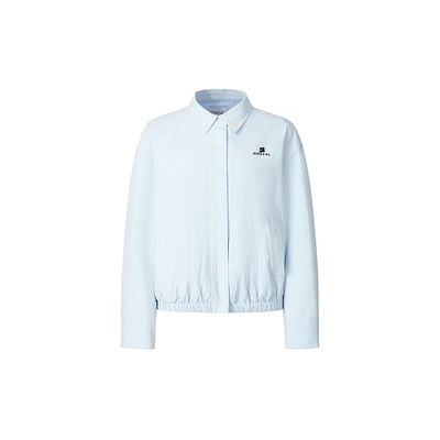 商场同款 摩萨克2026春新款甜酷风棉感翻领工装短款廓形夹克女