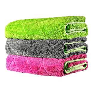 超细纤维双面小辫子收水毛巾擦车不掉毛洗车强力吸水抹布考赫